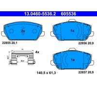 PLAQUETTES DE FREIN HYUNDAI P. I30 2.0 N 17-