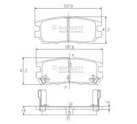 Plaquettes de frein J3615005 NIPPARTS pour MITSUBISHI L400 Fourgon PAJERO II