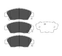 Plaquettes de frein KBP-2003 KAVO PARTS pour HONDA CRX III CIVIC V Hatchback