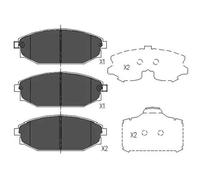 Plaquettes de frein KBP-3014 KAVO PARTS pour HYUNDAI GALLOPER