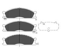 Plaquettes de frein KBP-6503 KAVO PARTS pour NISSAN SUBARU