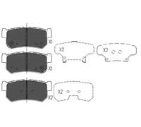 Kit de plaquettes de frein, frein à disque KAVO PARTS KBP-7501