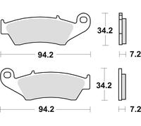 PLAQUETTES DE FREIN KH185 KH389 SINTER OFFROAD HONDA XL 125 03-08, XR 400 96-03,