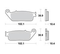 PLAQUETTES DE FREIN KH196 MAXI CARBON TECH NOIR CONVIENT POUR : YAMAHA YP/VP 125