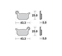 PLAQUETTES DE FREIN KH325 SINTER METAL OEM : 11 (SINTERPRO RACING) KTM SXE -5 EL