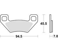 PLAQUETTES DE FREIN KH395 SINTER OFFROAD ARCTIC CAT ATV 300 10-, TRV 450 11-, TB