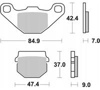PLAQUETTES DE FREIN KH83 OFF-ROAD FRITTÉ COULEUR OR