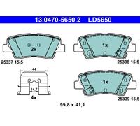 PLAQUETTES DE FREIN KIA T. CARENS/CEE'D/OPTIMA/RIO/SOUL/SPORTAGE 11- CERAMIC