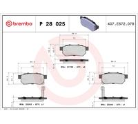 Plaquettes de Frein Kit, à Disque Axial Arrière pour Acura Honda ( Gac