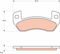 Plaquettes de Frein Kit, à Disque Axial Arrière pour Aixam Ligier 500 A.721