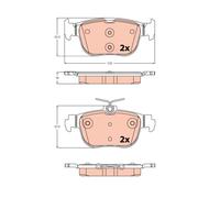 Plaquettes de Frein Kit, à Disque Axial Arrière pour Audi Cupra Seat VW A3 C