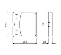 Plaquettes de Frein Kit, à Disque Axial Arrière pour Audi Jaguar R8 S-TYPE X