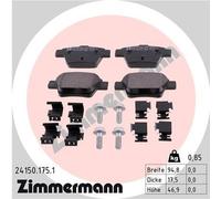 Plaquettes de frein Kit, à disque Axial arrière pour CITROËN (DF-PSA