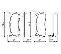 Plaquettes de Frein Kit, à Disque Axial Arrière pour Ford Asie & Océanie Cat&dog