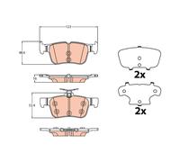Plaquettes de Frein Kit, à Disque Axial Arrière pour Ford (Changan) Edge Mon