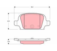 Plaquettes de Frein Kit, à Disque Axial Arrière pour Holden Opel Vauxhall Ba