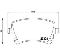 Plaquettes de Frein Kit, à Disque Axial Arrière pour Hongqi VW Golf Californie