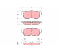Plaquettes de Frein Kit, à Disque Axial Arrière pour Hyundai Getz Grandeur M