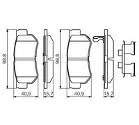 Plaquettes de Frein Kit, à Disque Axial Arrière pour Hyundai Kia Elantra - Get
