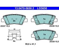 Plaquettes de Frein Kit, à Disque Axial Arrière pour Hyundai Kia Ssangyong À