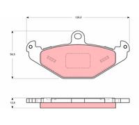 Plaquettes de Frein Kit, à Disque Axial Arrière pour Lotus Opel Vauxhall Eli