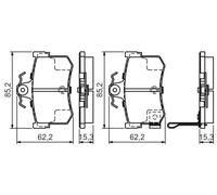 Plaquettes de Frein Kit, à Disque Axial Arrière pour MG Rover 800 Tf Mgf