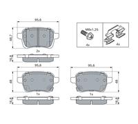 Plaquettes de Frein Kit, à Disque Axial Arrière pour Opel Vauxhall Adam Cors