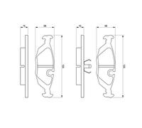 Plaquettes de Frein Kit, à Disque Axial Arrière pour Suffolk Saab Volvo 440 460