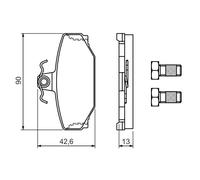 Plaquettes de Frein Kit, à Disque Axial Arrière pour Volvo 780 850 960 S90 V