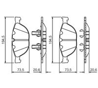 Plaquettes de Frein Kit, à Disque Axial Avant pour Alpina BMW Rolls-Royce 5