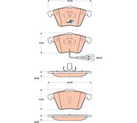 Plaquettes de Frein Kit, à Disque Axial Avant pour Audi Seat VW A3 Golf, Leo