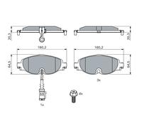 Plaquettes de frein Kit, à disque Axial avant pour AUDI SIÈGE CUPRA SKODA VW