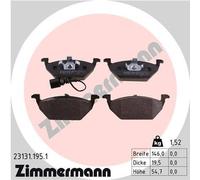 2 x ZIMMERMANN 600.3233.52 Disque de frein pour AUDI,SEAT,SKODA,SKODA (SVW),VW,V