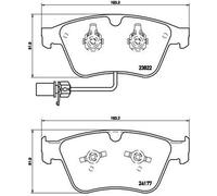 Plaquettes de Frein Kit, à Disque Axial Avant pour Bentley Continental Cont