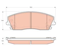 Plaquettes de Frein Kit, à Disque Axial Avant pour Chrysler Dodge 300C Chal