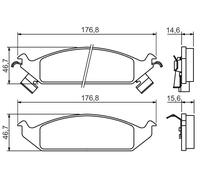 Plaquettes de Frein Kit, à Disque Axial Avant pour Chrysler Dodge Cirrus Se