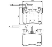 Plaquettes de Frein Kit, à Disque Axial Avant pour Citroën Mega Peugeot Pro