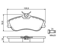 Plaquettes de Frein Kit, à Disque Axial Avant pour Citroën Peugeot 206 Berl
