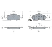 Plaquettes de frein Kit, à disque Axial avant pour FORD AUSTRALIE COUG