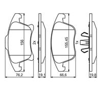 Plaquettes de Frein Kit, à Disque Axial Avant pour Ford Australie Gala Mariage