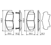 Plaquettes de Frein Kit, à Disque Axial Avant pour Honda Accord Civic Cross