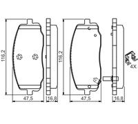 Plaquettes de Frein Kit, à Disque Axial Avant pour Hyundai Kia Naza i10 Pic
