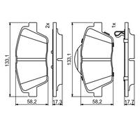 Plaquettes de Frein Kit, à Disque Axial Avant pour Hyundai Kia Optima Finale