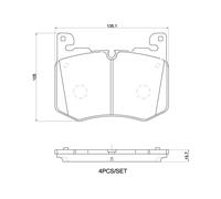 Plaquettes de Frein Kit, à Disque Axial Avant pour Jaguar Land Rover F-Paix