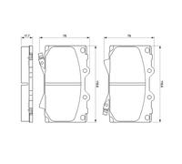 Plaquettes de Frein Kit, à Disque Axial Avant pour Lexus Toyota Land Tom Cruise