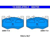 Plaquettes de Frein Kit, à Disque Axial Avant pour Mercedes-Benz Cla - Classe