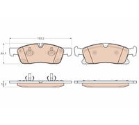 Plaquettes de Frein Kit, à Disque Axial Avant pour Mercedes-Benz Classe M G