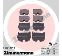 Plaquettes de frein Kit, à disque Axial avant pour MERCEDES-BENZ E