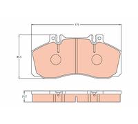 Plaquettes de Frein Kit, à Disque Axial Avant pour Mercedes-Benz Ou 408 T2/L