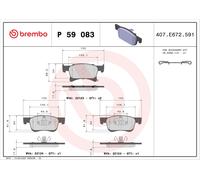 Plaquettes de Frein Kit, à Disque Axial Avant pour Opel Vauxhall Adam Running